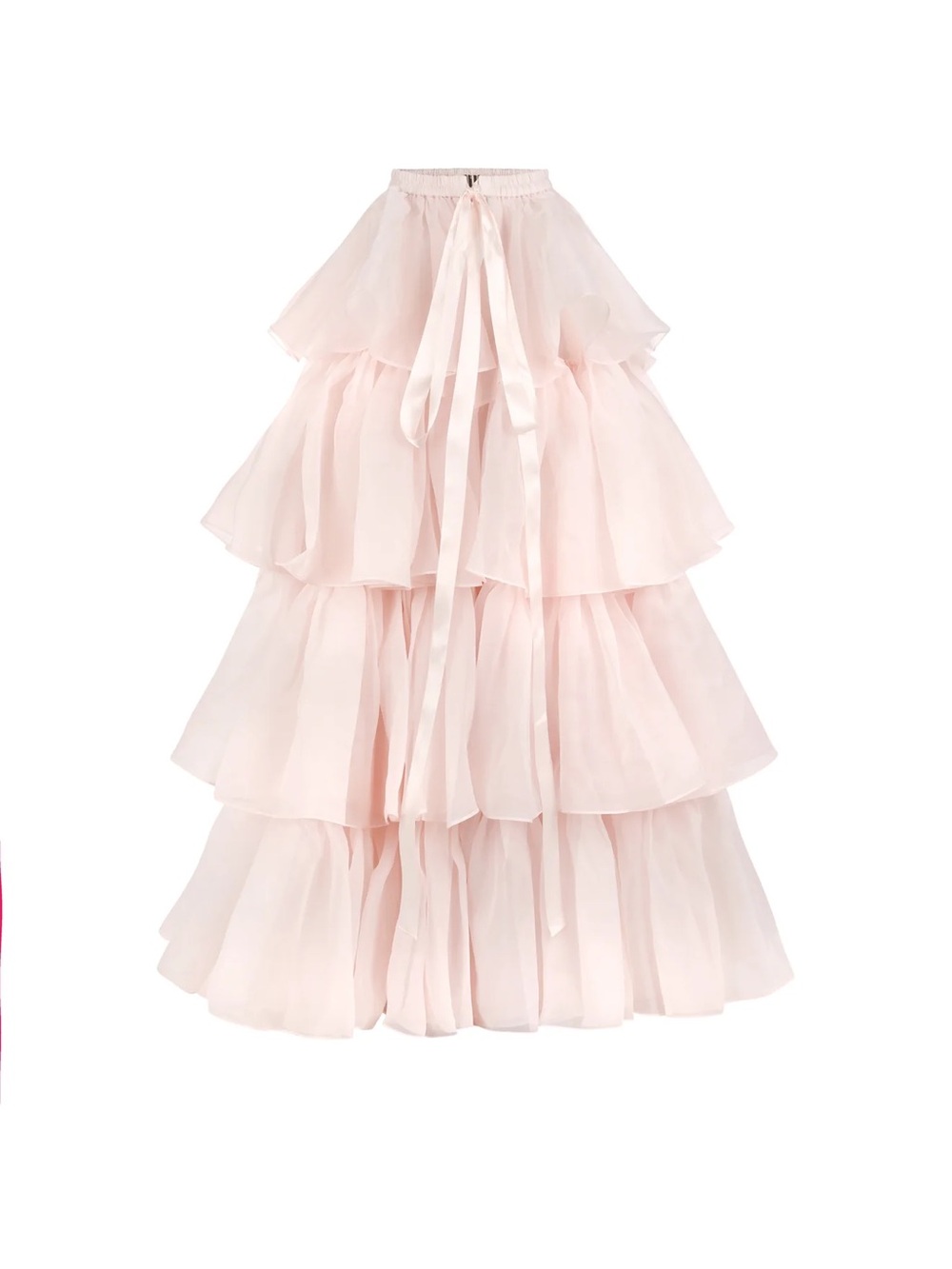 Selkie Tiered Pink Ball Gown - Picture 3 of 6